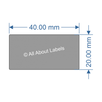 40mm x 20mm Silver Mylar Labels - 95SM4020(76)