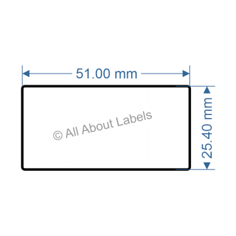 51mm x 25.4mm Labels 