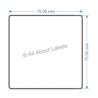 Cabinetry (81675) WOUND OUT 75mm x 75mm Removable Labels (76mm core)