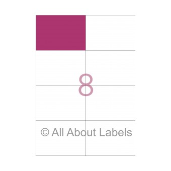 Laser Label Sheets - 105mm x 68mm - 8 per page - 91244